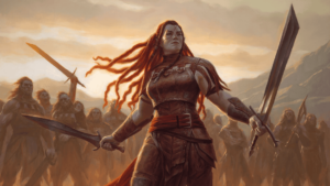 出身天帷的半妖精拉妲，如願成為凱爾頓軍閥。（圖／Chris Rahn）