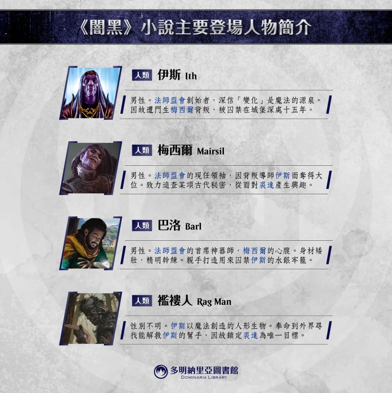 《漸臨闇黑》登場人物之二